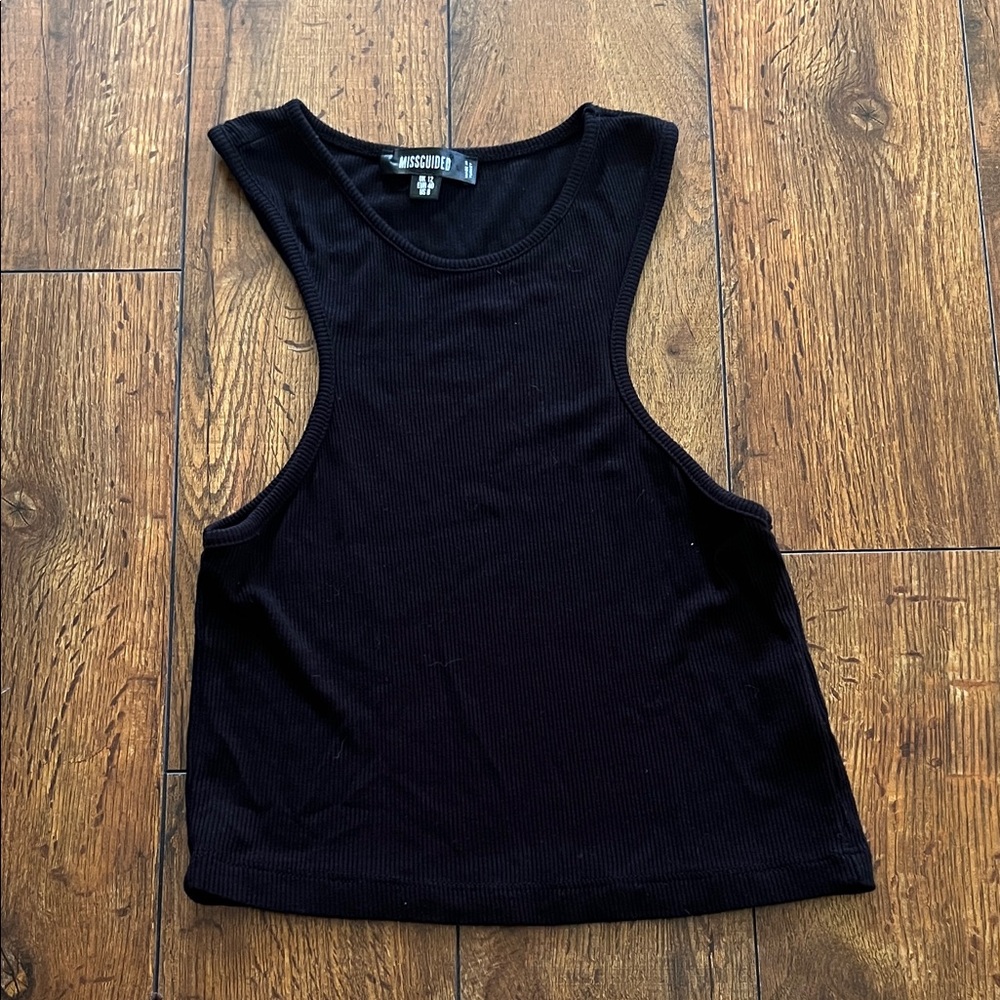 Missguided Black Tank Top